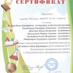 Сертификат за участие в межмуниципальном методическом ринге "Я педагог новой формации", 05.2017